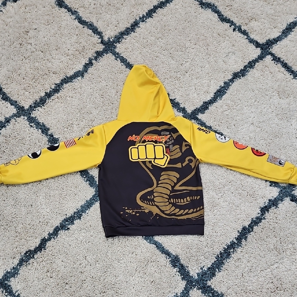 Yellow and Black Cobra Kai Hoodie - Picture 2 of 9
